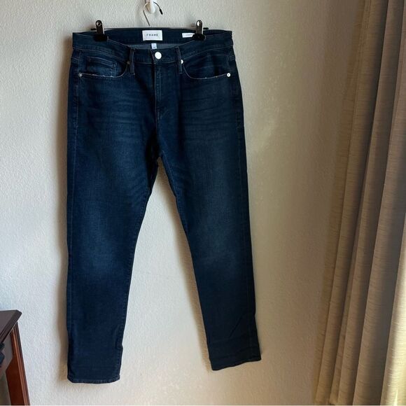 FRAME L'Homme Slim Fit Jeans in Blue Coast - Picture 2 of 8
